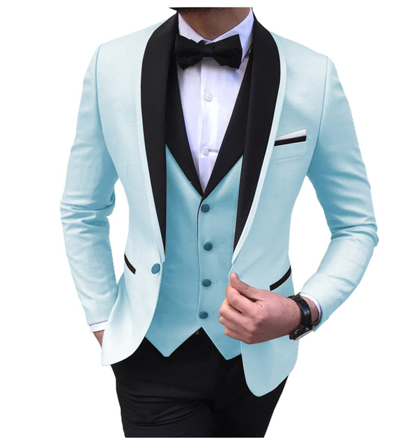 Sciamori da uomo da uomo da uomo da uomo Sciamori per groomsmen per sposi (blazer+gilet+pantaloni)