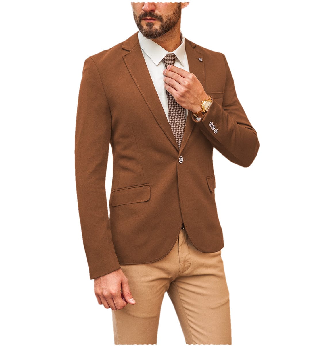 ceehuteey Casual Flat Men's Notch Laple Blazer