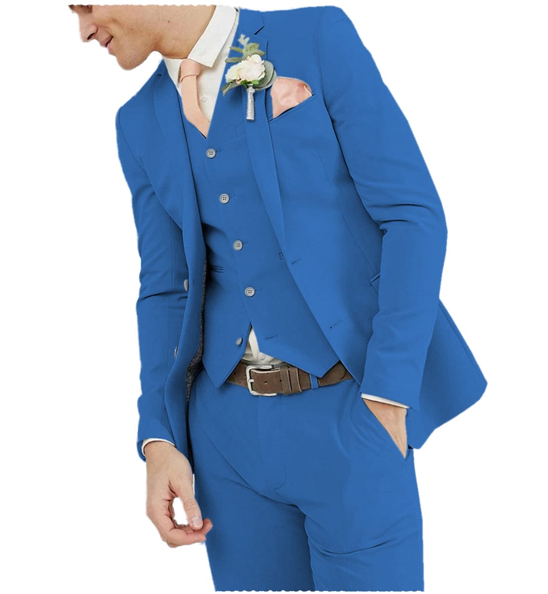 ceehuteey Formal 3 pieces Mens Suit Blazer For Wedding (Blazer+ Vest +Pants)