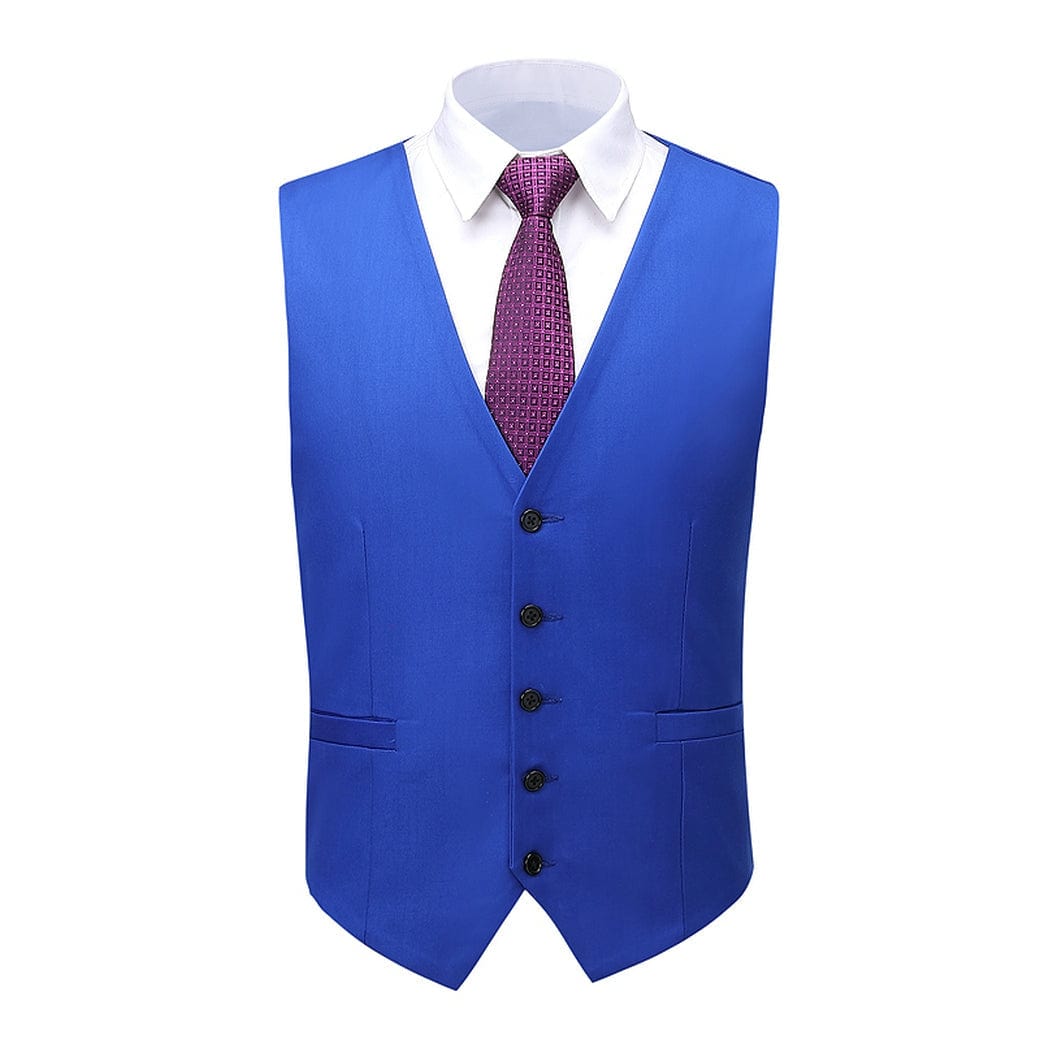 ceehuteey Formal Men's 3 Pieces Mens Suit Notch Lapel Flat Tuxedos (Blazer+vest+Pants)