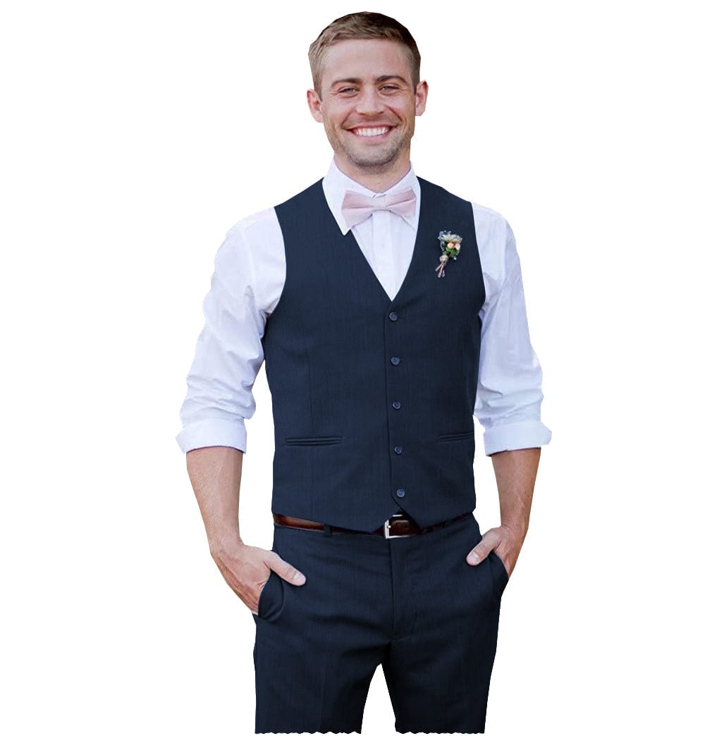 ceehuteey Men 2 Piece Suits Groomsmen Tuxedos Prom Vest and Pants Set