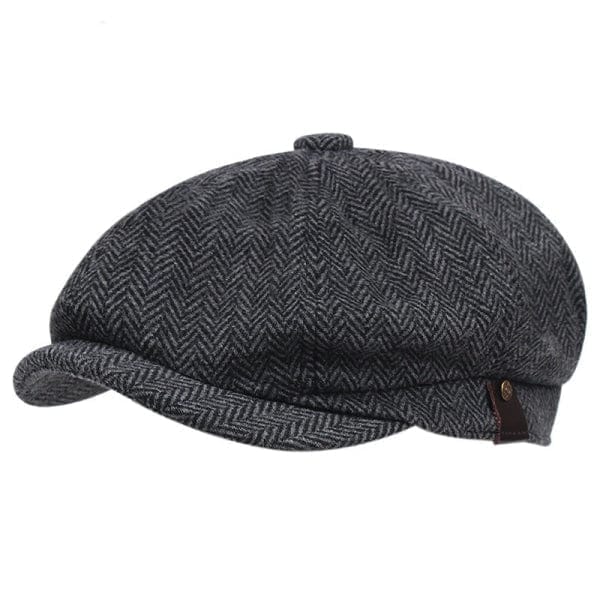 ceehuteey Men Hat Retro  Literary Fashion Herringbone Octagonal Hat