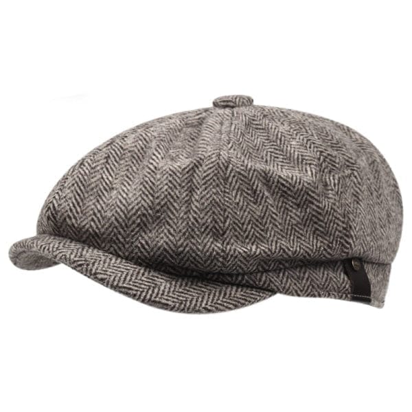 ceehuteey Men Hat Retro  Literary Fashion Herringbone Octagonal Hat