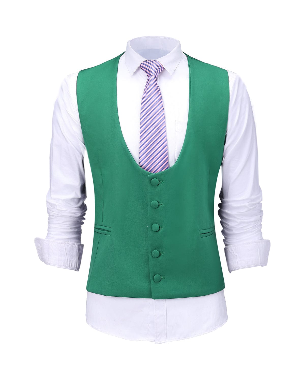 ceehuteey Men's 3 Piece Suits Slim Fit One Button Blazer Vest Pant Wedding