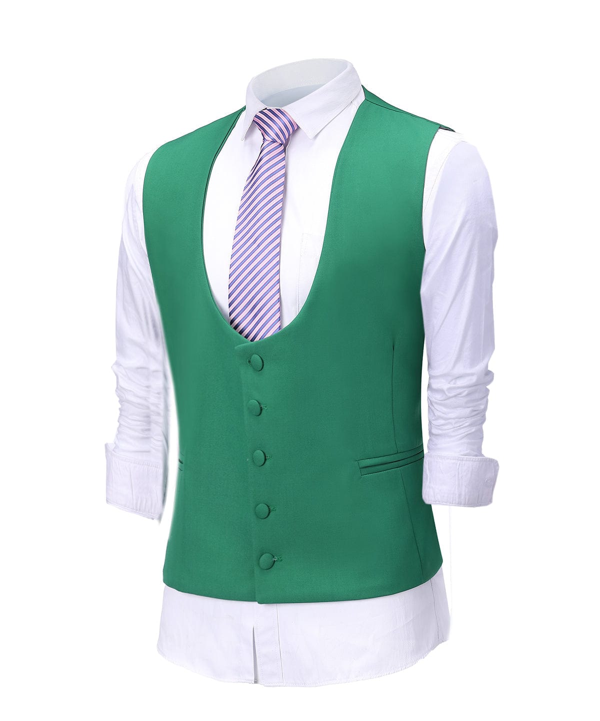 ceehuteey Men's 3 Piece Suits Slim Fit One Button Blazer Vest Pant Wedding