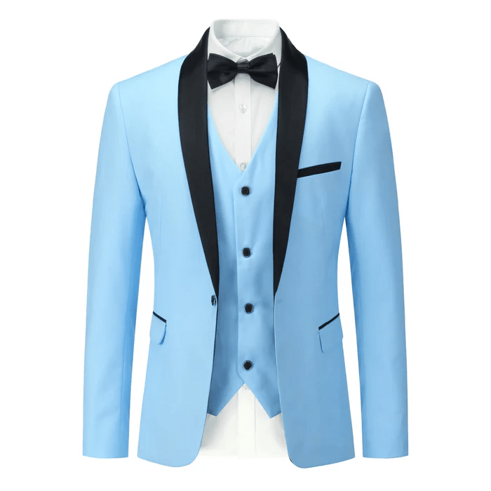 ceehuteey Men's 3 Pieces Regular Fit Shawl Lapel Prom For Wedding Tuxedos (Blazer + Vest + Pants)